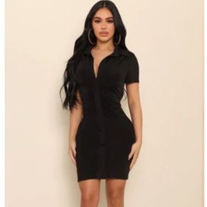 Fashion nova slinky button down dress